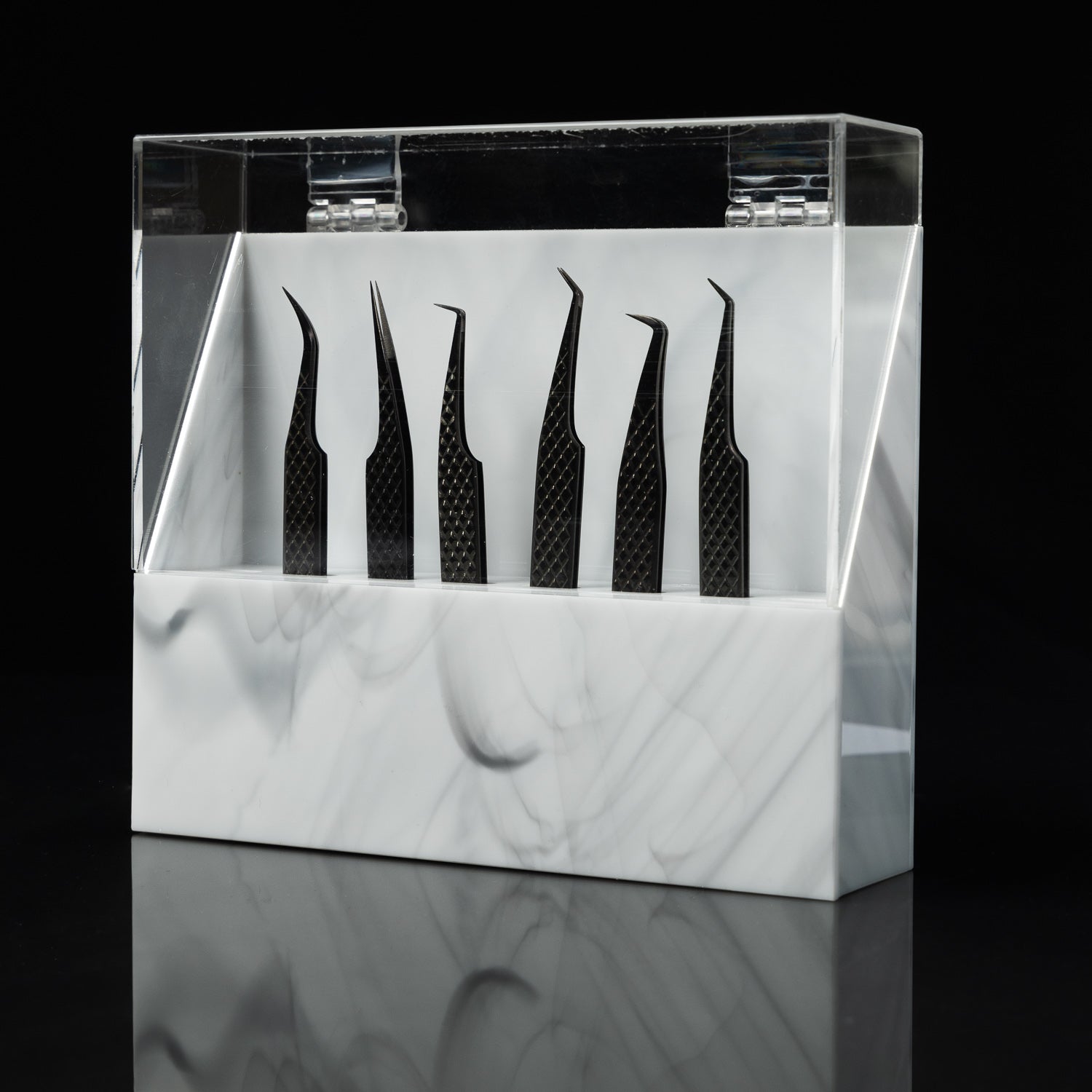 Acrylic tweezer holder