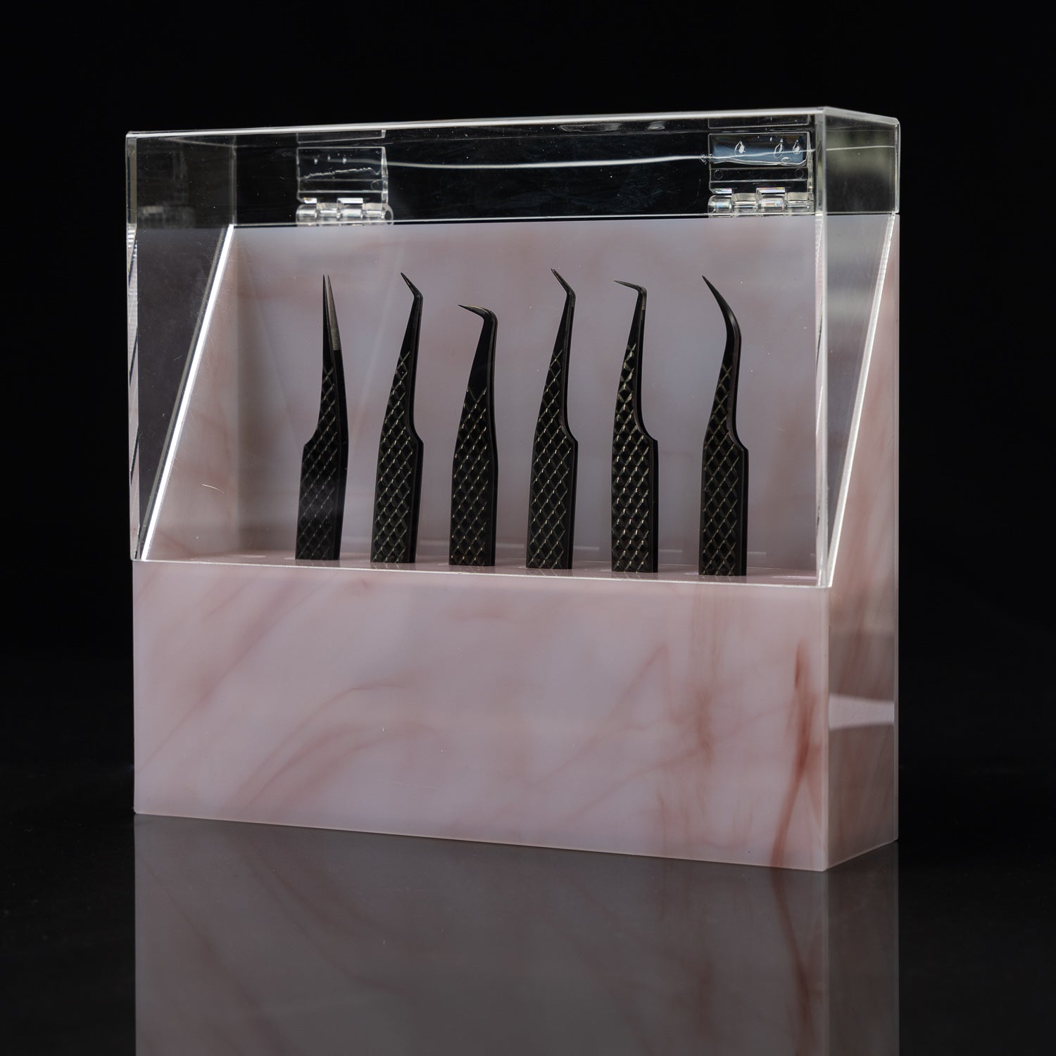 Acrylic tweezer holder