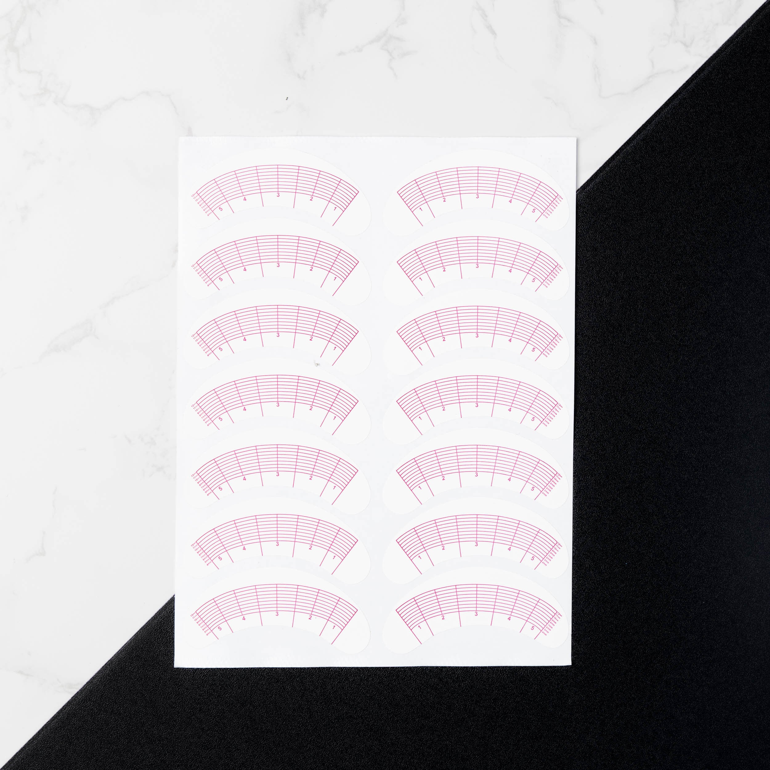 Lash mapping stickers